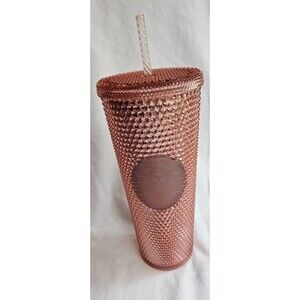 Starbucks Tumbler Rose Gold Studded 24 oz Venti Diamond Collector Cup